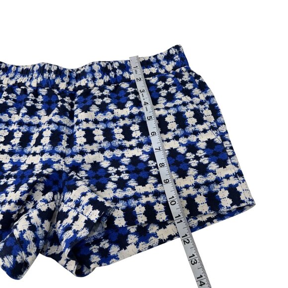 J.Crew Womens Blue & White Patterned Linen-Cotton Blend Drawstrim Shorts Size 2 - Picture 7 of 12